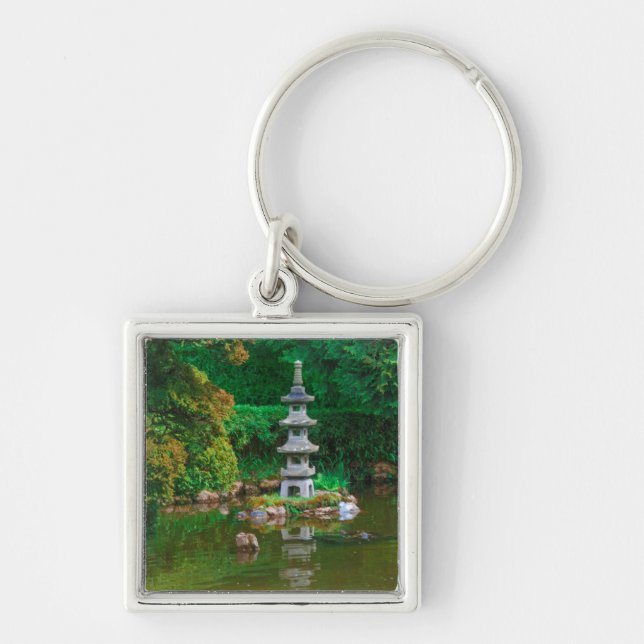 USA, California. View Of A Pond Key Ring (Front)