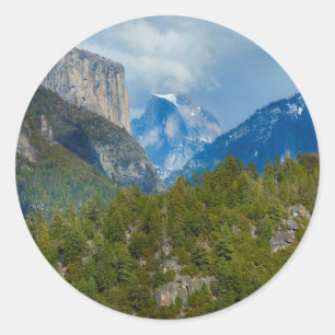 USA, California. View Of Half Dome In Yosemite Classic Round Sticker