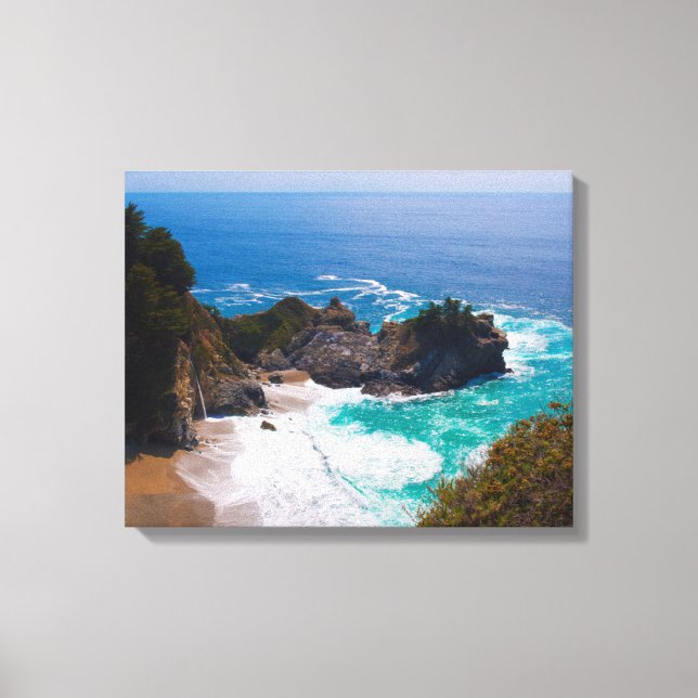 USA, California. View Of Mcway Falls Canvas Print (Front)