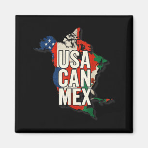 Usa Can Mex Soccer North America Football Fan  Magnet