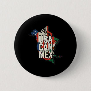 Usa Can Mex Soccer North America Footll Fan Gifts  6 Cm Round Badge
