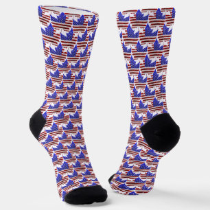 USA Canada Socks Custom US Canada Crew Socks