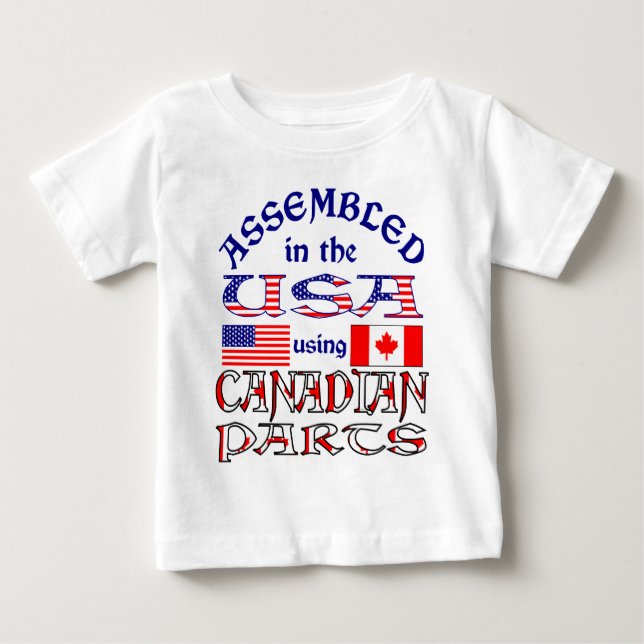 USA Canadian Parts 2 Baby T-Shirt (Front)