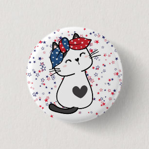 USA Cat Pin - Childless Cat Ladies