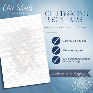 USA Celebrating 250 Years Patriotic 3M Post-it Notes