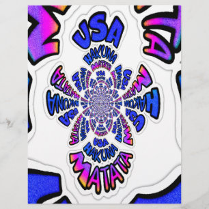 USA Celebration: Lovely Fun Text Dynamic Art