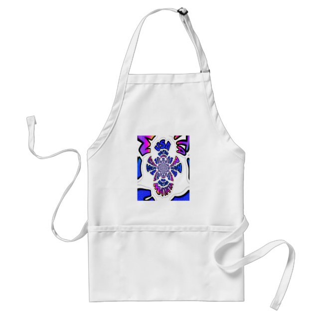USA Celebration: Lovely Fun Text Dynamic Art Standard Apron (Front)