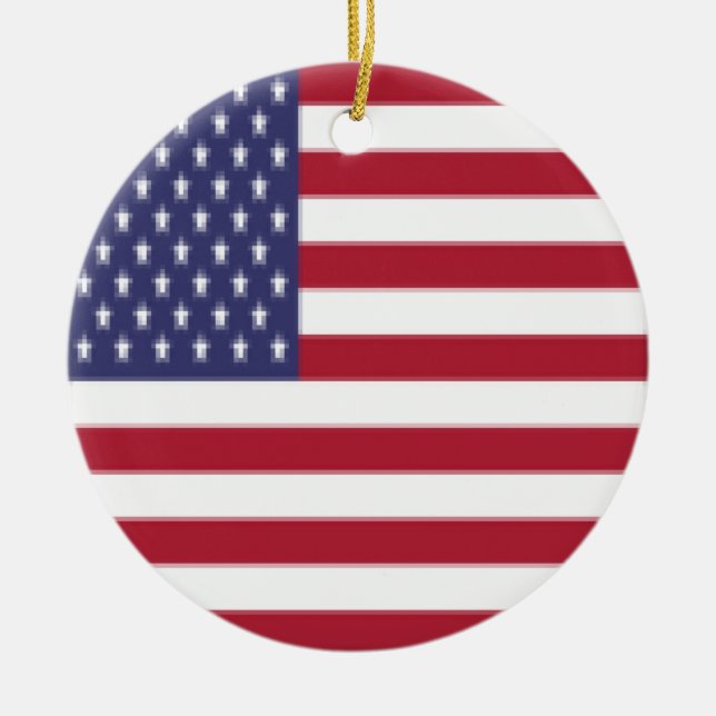 USA CERAMIC TREE DECORATION (Front)