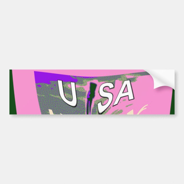 USA Change Art Print Bumper Sticker (Front)