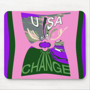 USA Change Art Print Mouse Pad