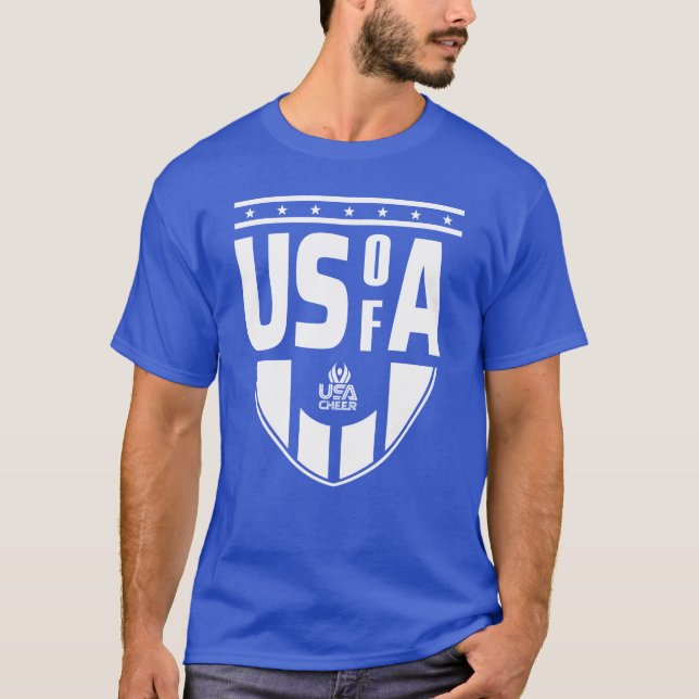 USA Cheer Royal Blue US of A Fan Tee (Front)