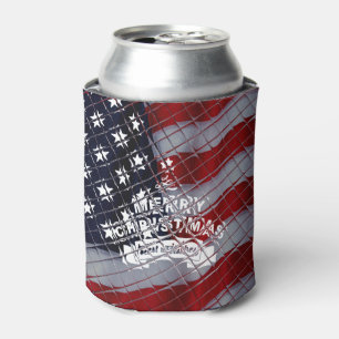 USA Christmas: A Festive Celebration of Freedom Can Cooler
