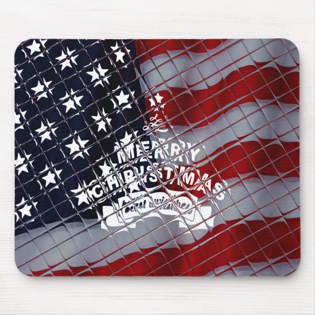 USA Christmas: A Festive Celebration of Freedom Mouse Pad (Front)