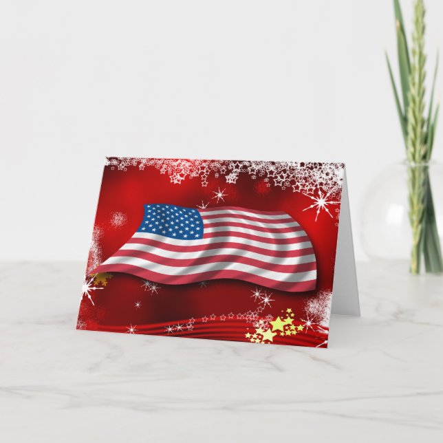 USA Christmas Holiday Card (Front)