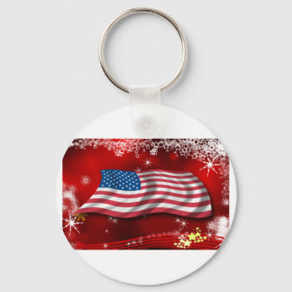 USA Christmas Key Ring
