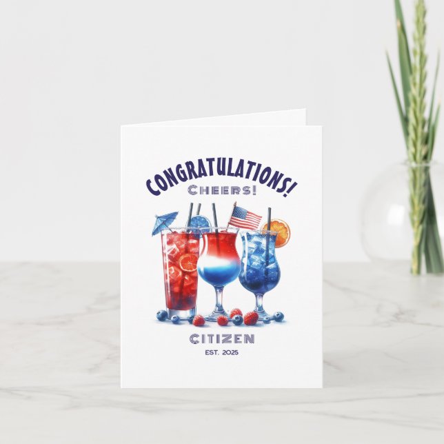 USA Citizenship Congratulations American Card (Front)