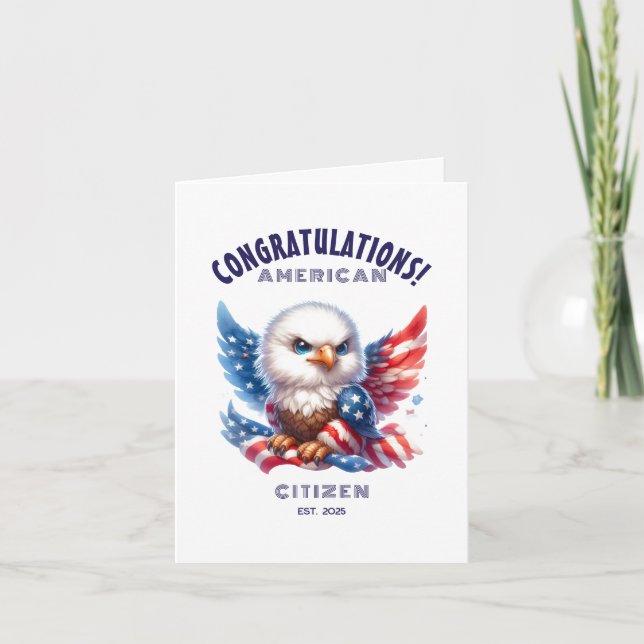 USA Citizenship Congratulations American Card (Front)