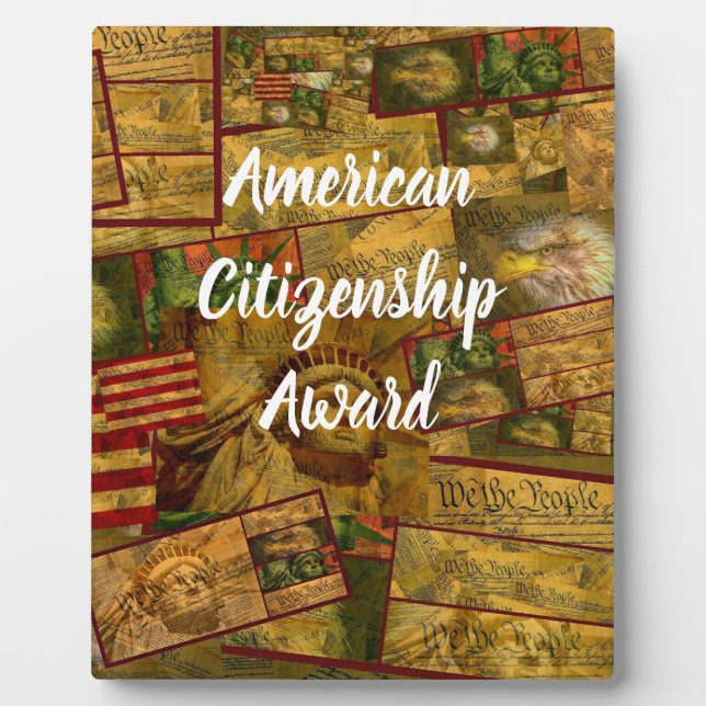 USA Citizenship Plaque (Front)