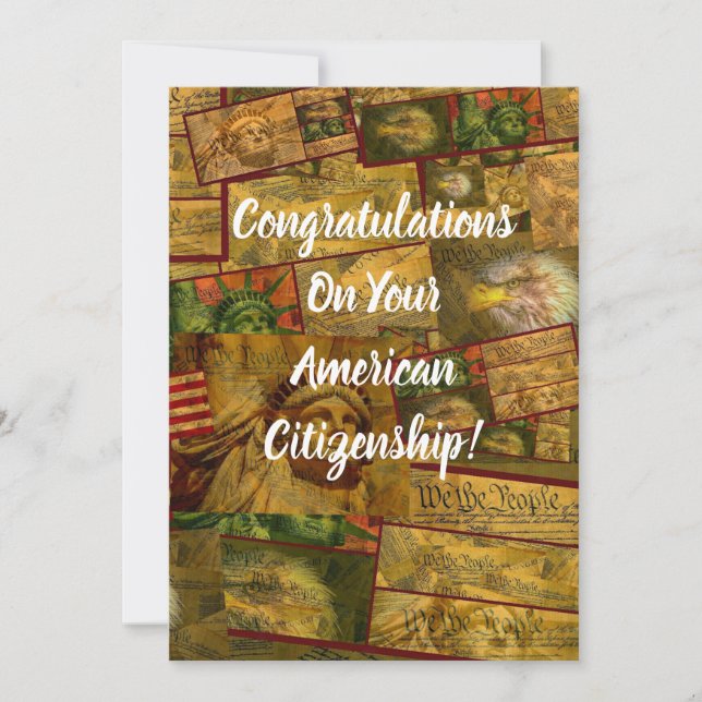USA Citizenship Thank You Card (Front)