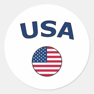 USA CLASSIC ROUND STICKER