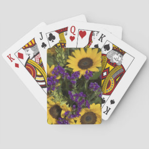 USA, close-up of bridal flower arrangement, Playing Cards