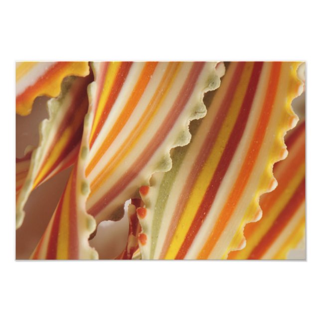 USA. Close-up of dried rainbow pasta noodles. Photo Print (Front)