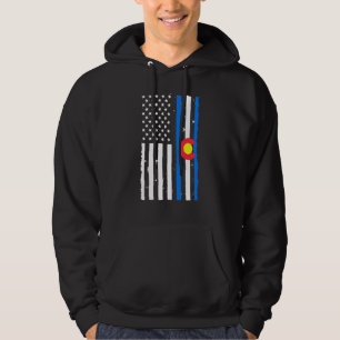 Usa Colorado Flag Vintage Pride Vacation Travel To Hoodie