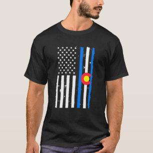 Usa Colorado Flag Vintage Pride Vacation Travel To T-Shirt