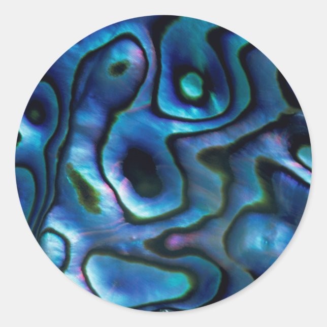 USA, Colorado, Lafayette. Abalone shell Classic Round Sticker (Front)