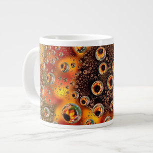 USA, Colorado, Lafayette. Water bubbles on glass 1 Large Coffee Mug