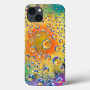 USA, Colorado, Lafayette. Water bubbles on glass 2 iPhone 13 Case