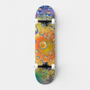 USA, Colorado, Lafayette. Water bubbles on glass 2 Skateboard