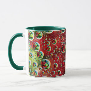 USA, Colorado, Lafayette. Water bubbles on glass 3 Mug