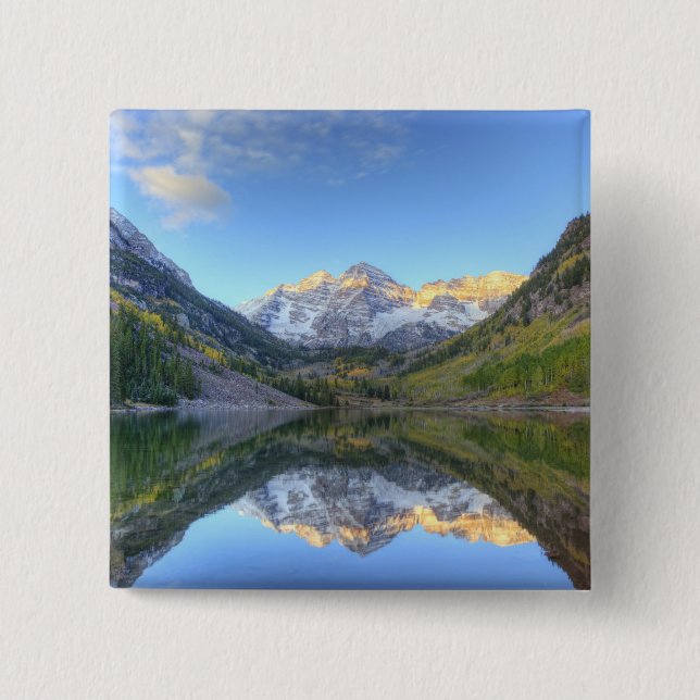 USA, Colorado, Maroon Bells-Snowmass 15 Cm Square Badge (Front)