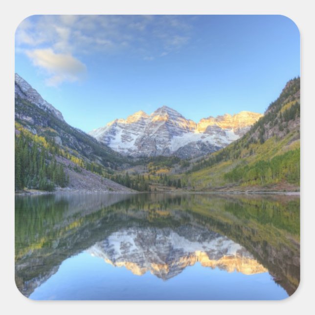 USA, Colorado, Maroon Bells-Snowmass Square Sticker (Front)