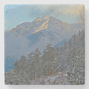 USA, Colorado, Mountains In Estes Park Stone Coaster