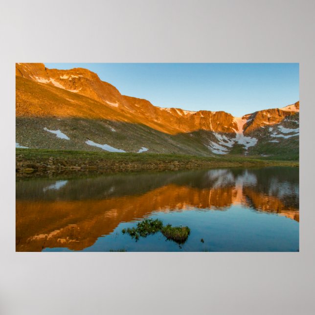 USA, Colorado, Mt. Evans. Summit Lake Reflection Poster (Front)