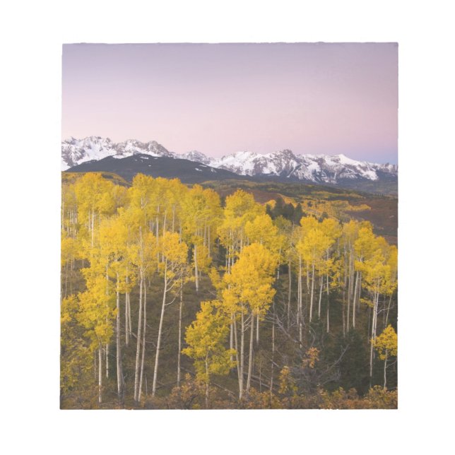 USA, Colorado, Rocky Mountains.  Dawn in the San Notepad (Front)