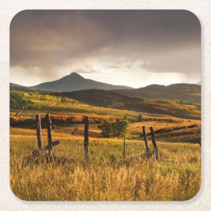 USA, Colorado, San Juan Mountains Square Paper Coaster