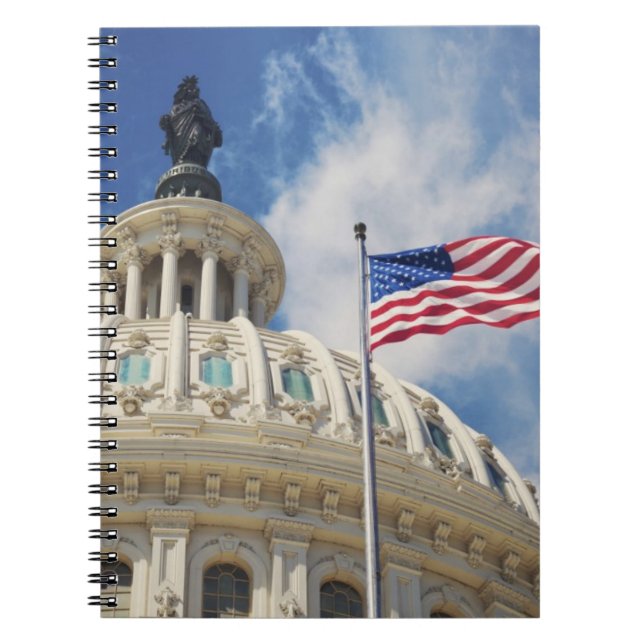 USA, Columbia, Washington DC, Capitol Building Spiral Notebook (Front)