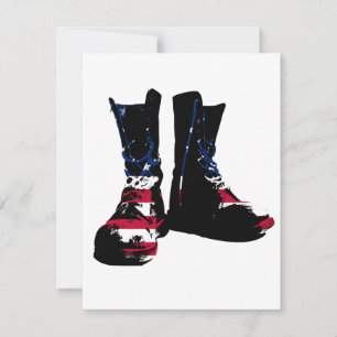 USA Combat Boots Invitation