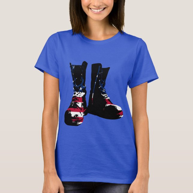 USA Combat Boots T-Shirt (Front)