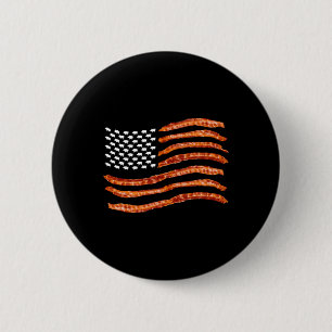 Usa Con Flag Cute Us Dried Pigs Funny 4th Of July 6 Cm Round Badge