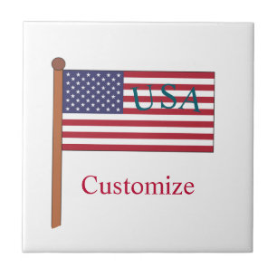 USA Country Flag Thunder_Cove Tile