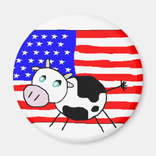 USA Cow Magnet