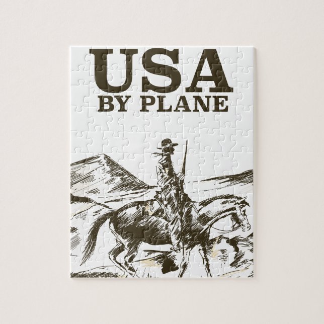 USA Cowboy Travel poster Jigsaw Puzzle (Vertical)