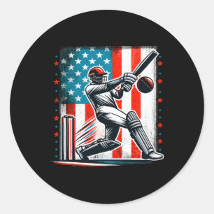 Usa Cricket Jersey Usa Cricket Team Lover Supporte Classic Round Sticker