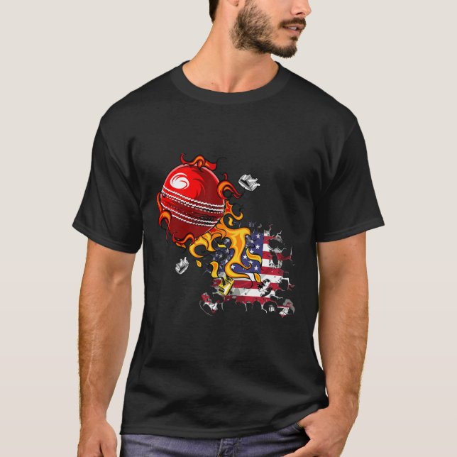Usa Cricket  T-Shirt (Front)