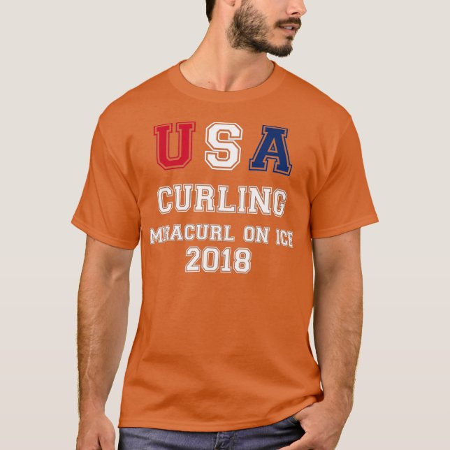 USA Curling Miracurl On Ice 2018 Tshirt (Front)