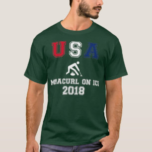 USA Curling Miracurl On Ice 2018 Tshirt_1 T-Shirt